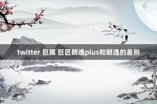 twitter 巨屌 巨匠朗逸plus和朗逸的差别