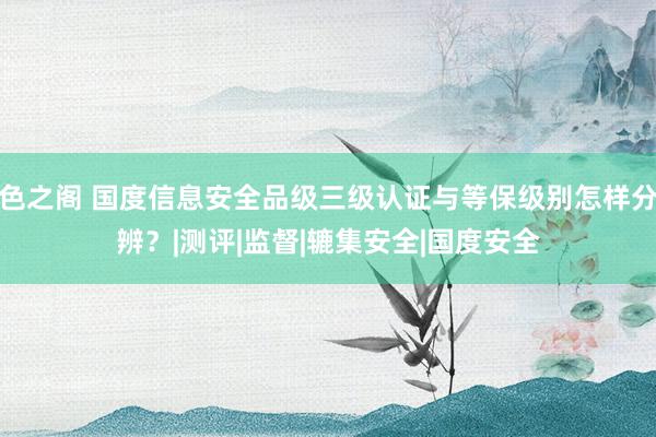 色之阁 国度信息安全品级三级认证与等保级别怎样分辨？|测评|监督|辘集安全|国度安全