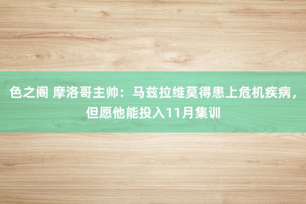 色之阁 摩洛哥主帅：马兹拉维莫得患上危机疾病，但愿他能投入11月集训