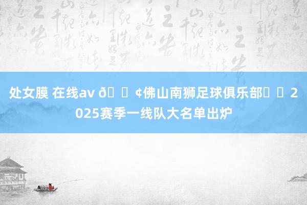 处女膜 在线av 📢佛山南狮足球俱乐部⚽️2025赛季一线队大名单出炉